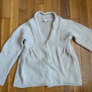 Bonpoint Girl Cream Cardigan Sweater (size 8)